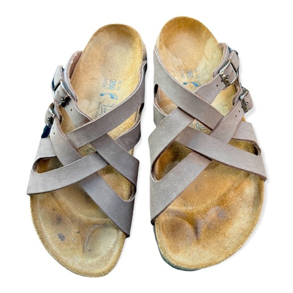 Birkenstock Size 9.5 (40) Womens Calais Crisscross Brown